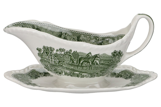 Sauciere mit Teller einteilig