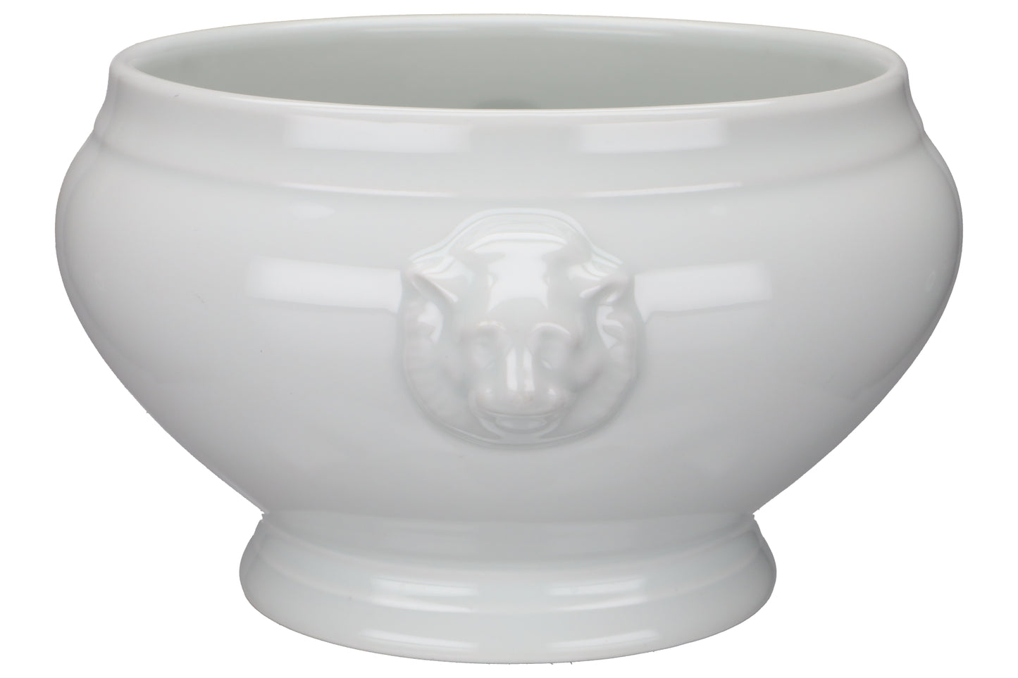 Löwenkopfterrine groß weiß