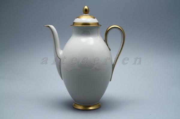 Kaffeekanne mit Goldbordüre