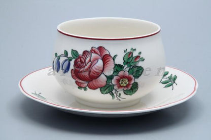Sauciere mit Teller einteilig
