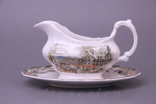 Sauciere mit Teller einteilig