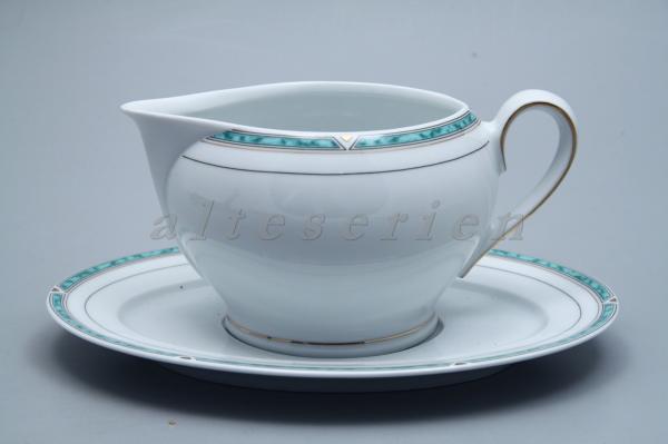 Sauciere mit Teller 2-teilig H 10,5 cm