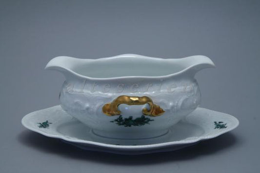 Sauciere mit Teller einteilig