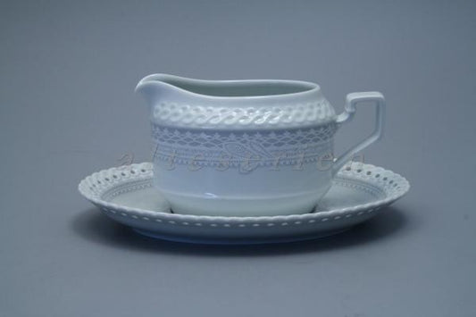 2-teilige Sauciere mit Teller