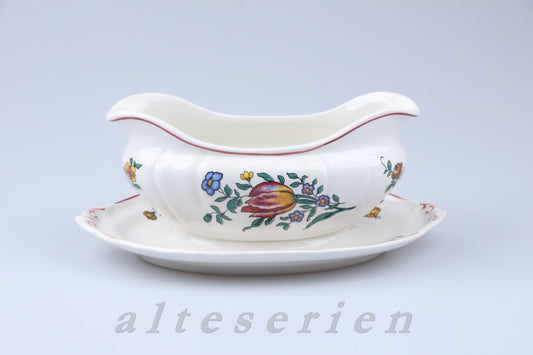 Sauciere mit Teller einteilig