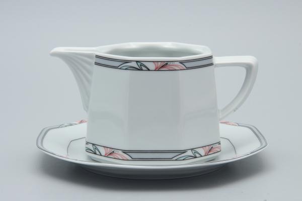 Sauciere mit Teller 2-tlg