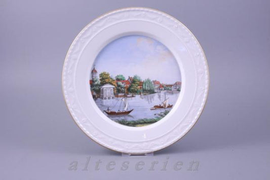 Wandteller Dorf Stralau von der Spreeseite