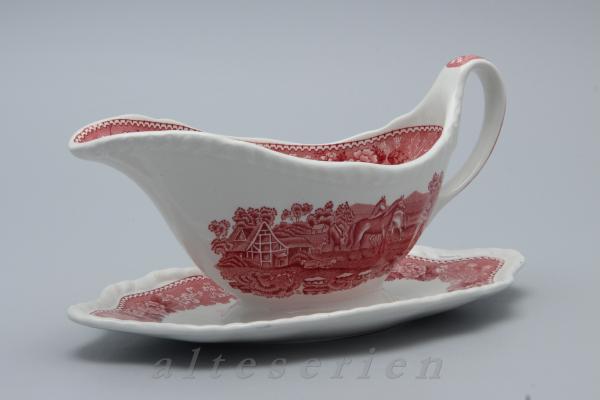 Sauciere mit Teller einteilig