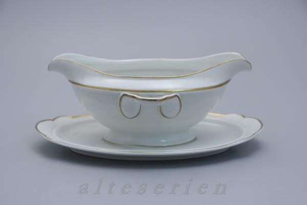 einteilige Sauciere mit Teller