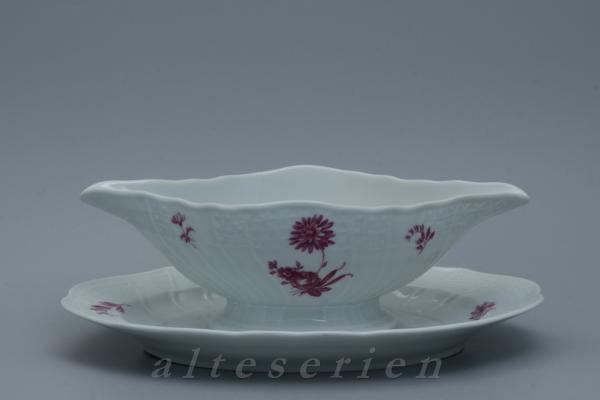 Sauciere mit Teller einteilig