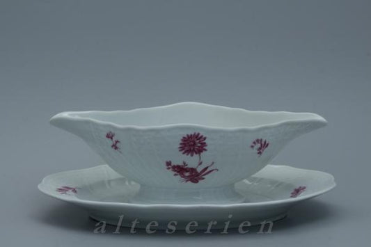 Sauciere mit Teller einteilig