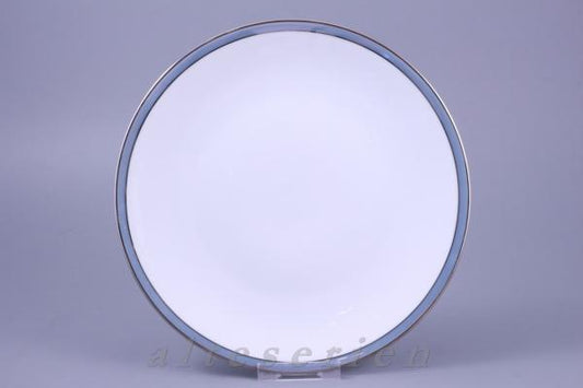 Speiseteller Platinrand blau