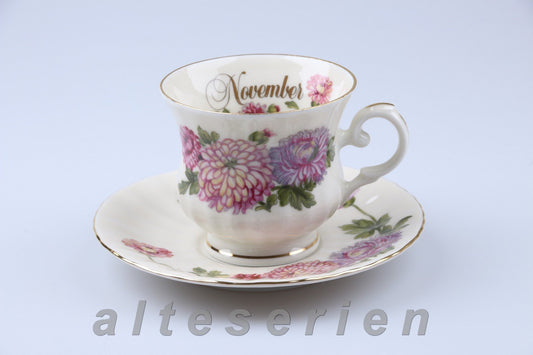 Kaffeetasse mit Untertasse  November Chrysanthemum