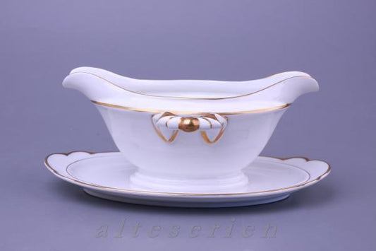 Sauciere mit Teller einteilig