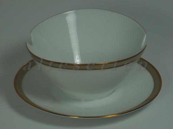 Sauciere mit Teller einteilig