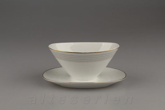 Sauciere mit Teller einteilig