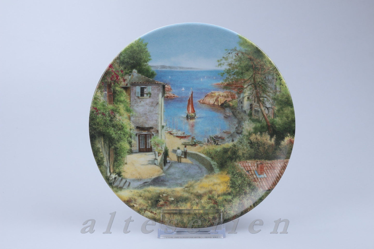 Sammelteller Scène d´un port en Provence