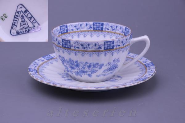 Teetasse mit Untere gelbes Dekor