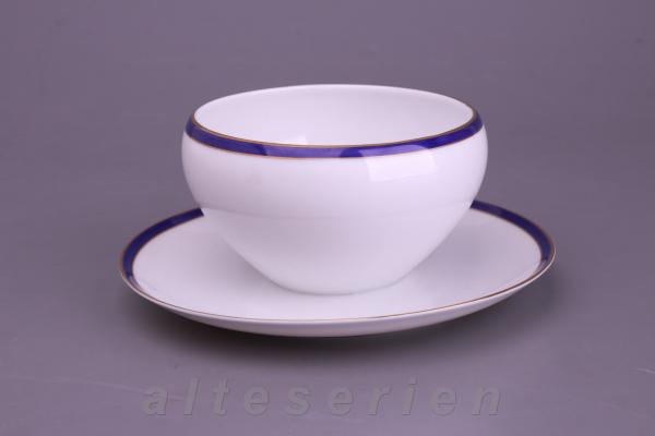 Sauciere mit Teller einteilig