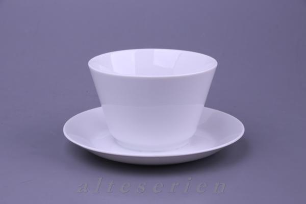 Sauciere mit Teller einteilig