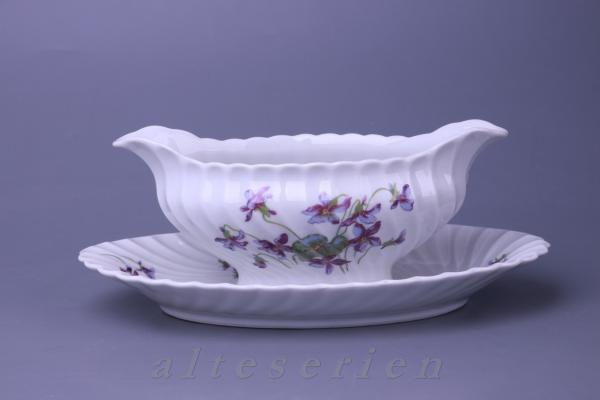 Sauciere mit Teller einteilig