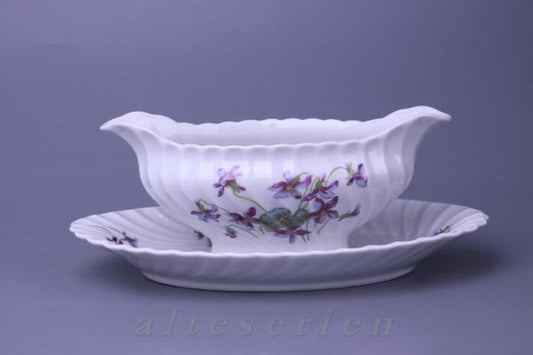 Sauciere mit Teller einteilig