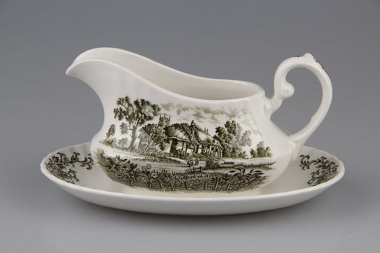 Sauciere mit Teller einteilig