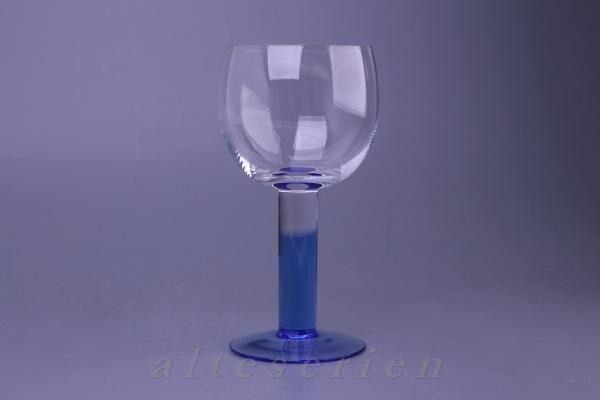 Rotweinglas blau groß