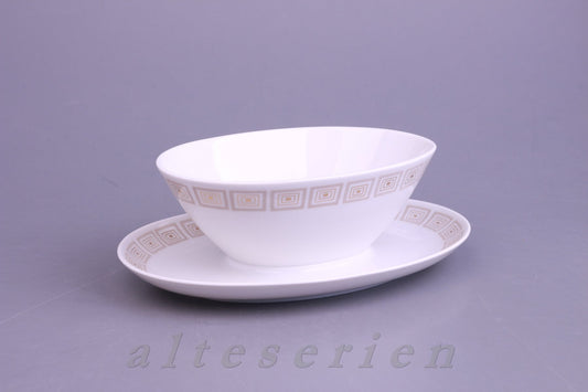 Sauciere mit Teller einteilig