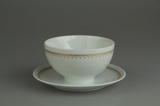 Sauciere mit Teller einteilig