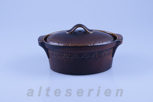 Auflaufform oval klein mit Deckel