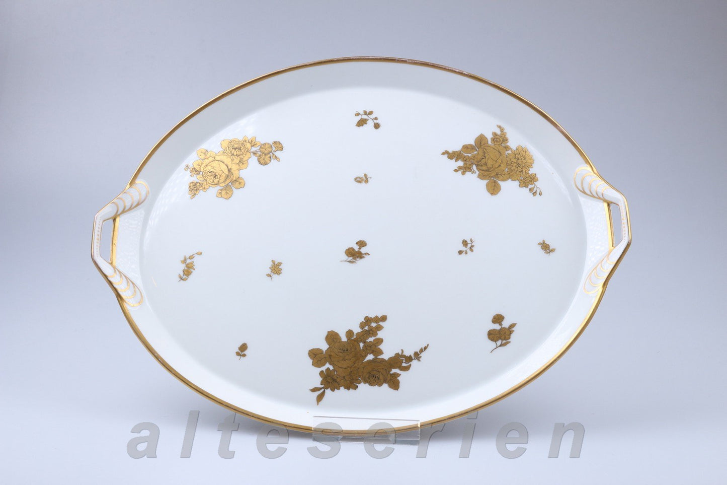 Serviertablett groß Goldrose