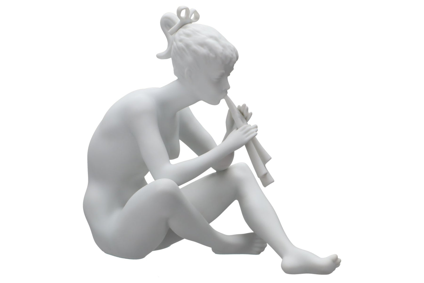 Flötenspielerin Modell 385 weiß unlasiert