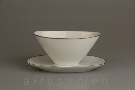 Sauciere mit Teller einteilig