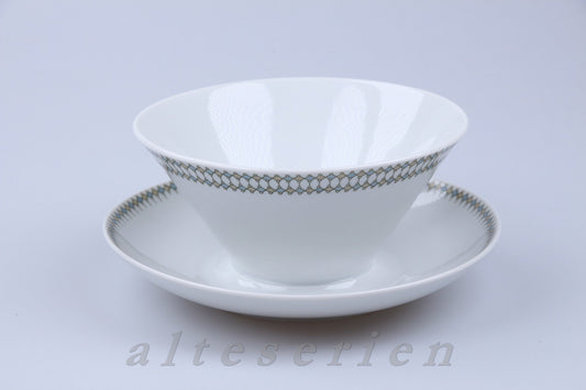 Sauciere mit Teller einteilig