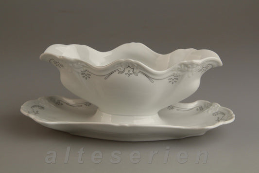 Sauciere mit Teller einteilig