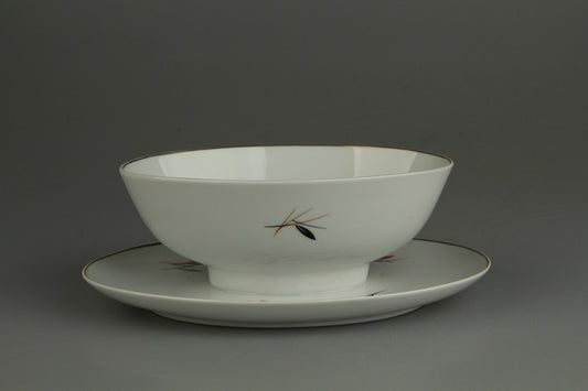 Sauciere mit Teller einteilig