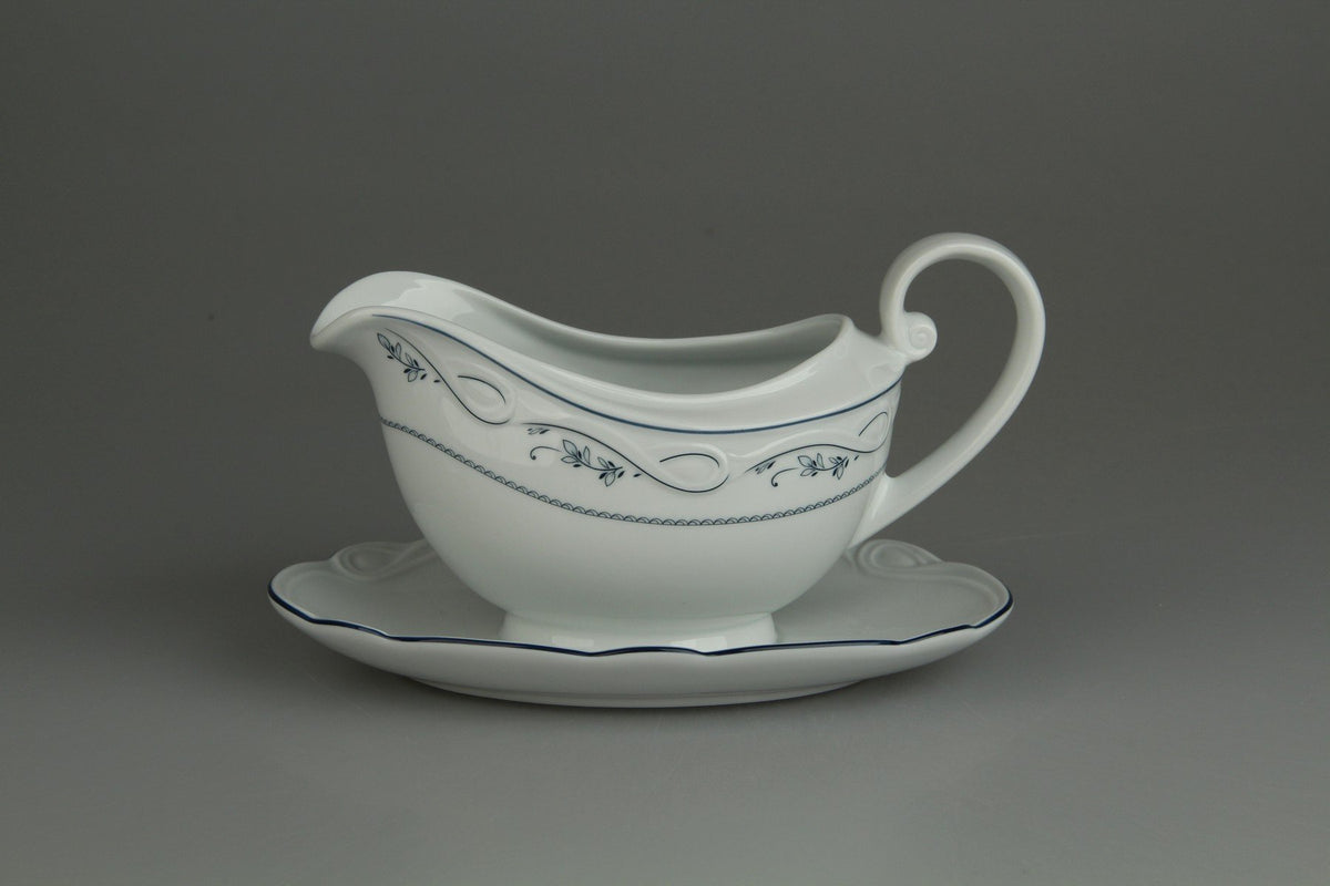 Sauciere mit Teller einteilig