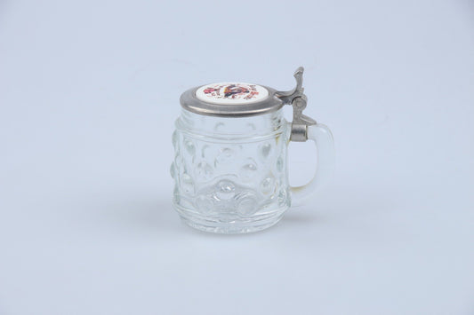 Schnapskrügerl mit Zinndeckel