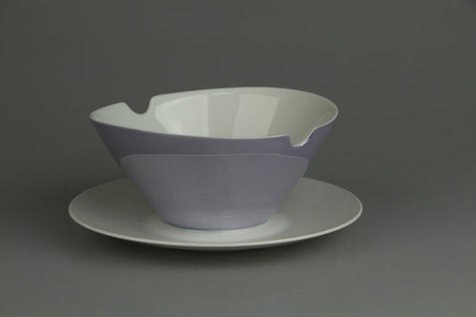 Sauciere mit Teller einteilig