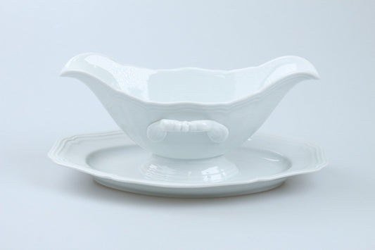 Sauciere mit Teller einteilig