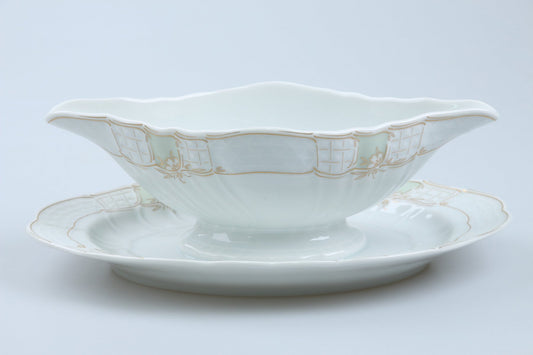 Sauciere mit Teller einteilig