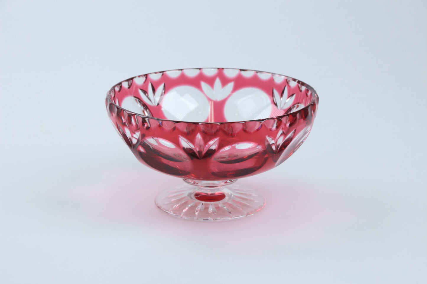 Schale auf Fuß goldrubin