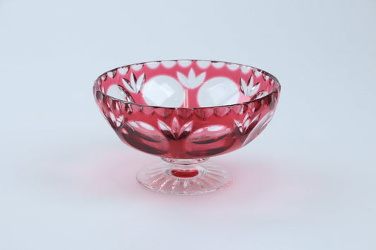 Schale auf Fuß goldrubin