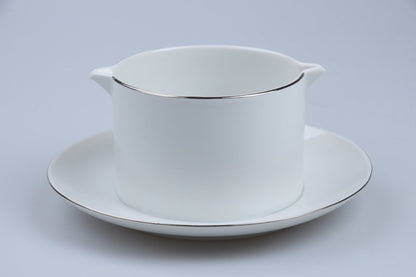 Sauciere mit Teller einteilig