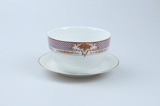 Sauciere mit Teller einteilig