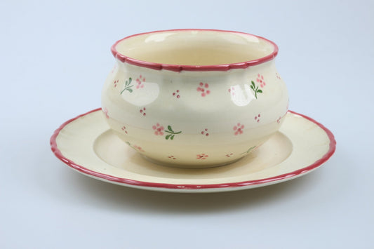 Sauciere mit Teller einteilig