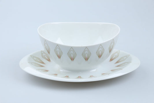 Sauciere mit Teller einteilig