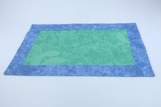 Tischset aus Stoff Blau Grün meliert