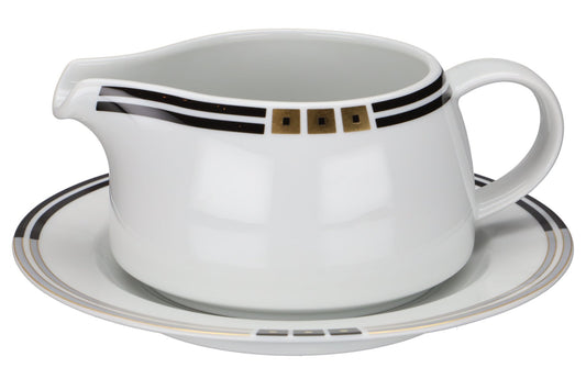 Sauciere mit Teller 2-tlg